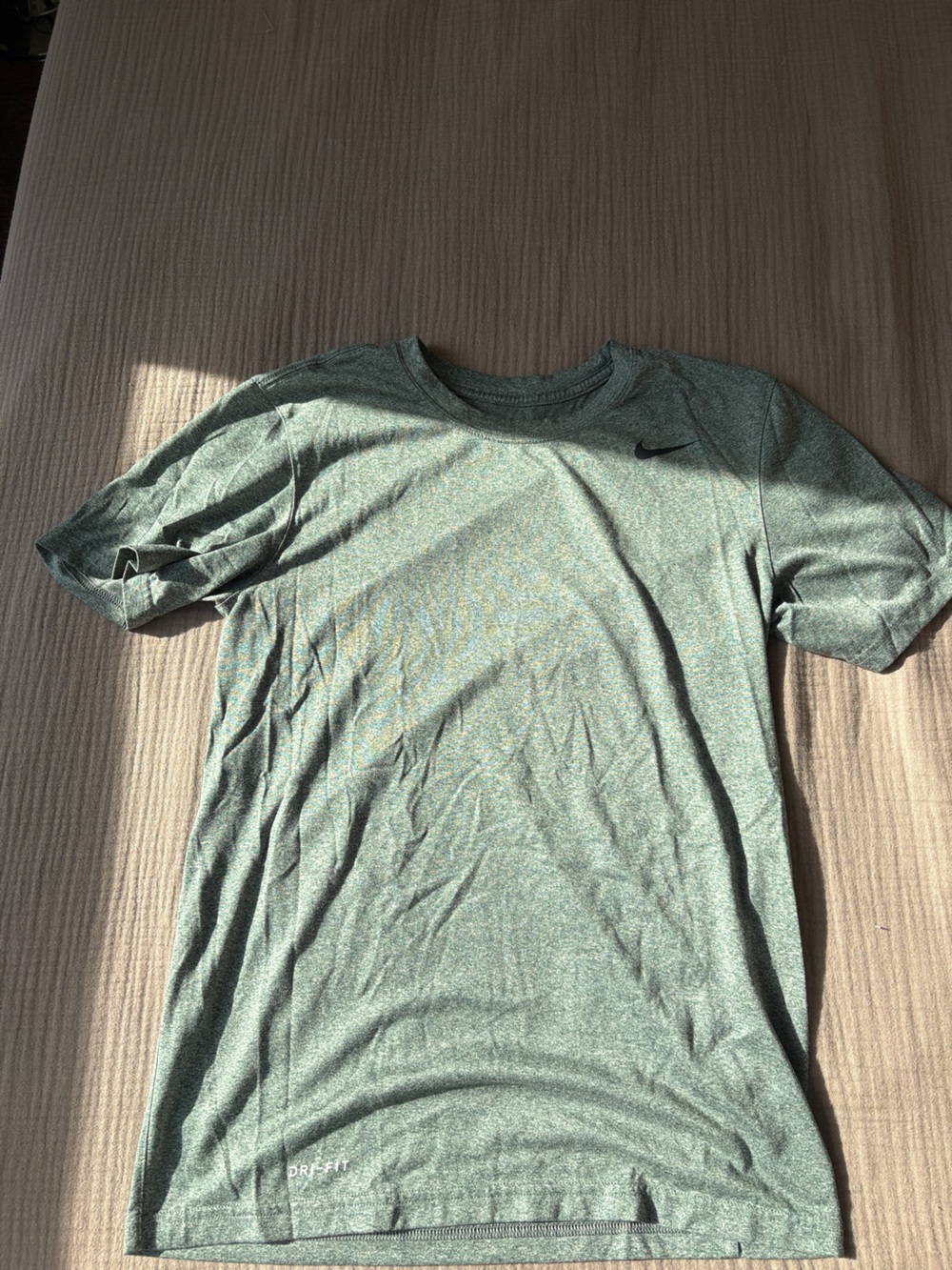 Nike Heathered Sage Green Dri-FIT Short Sleeve Tee